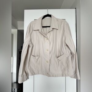 UNIQLO Cream Cotton Blend Jacket, L